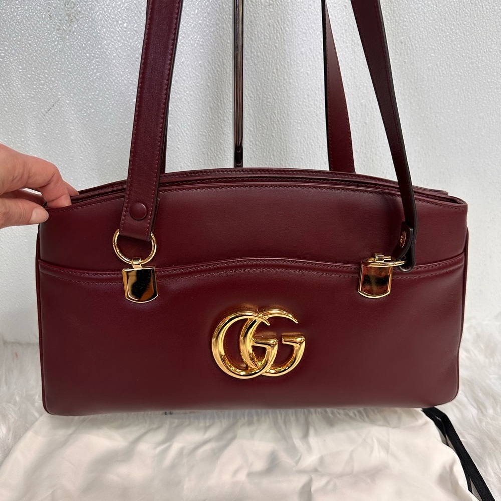 NEW Gucci Arli Shoulder Bag Large Burgandy w/ Dustbag, with Receipt